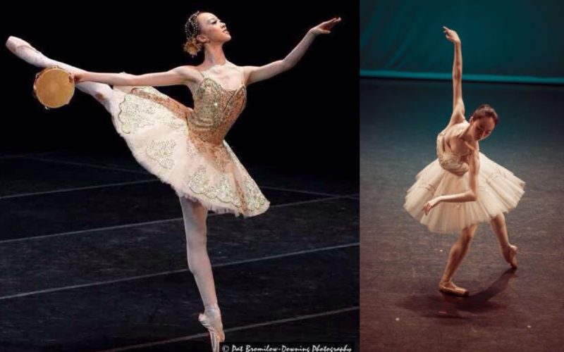Sponsored ballet artist Yu Hang performing on stage